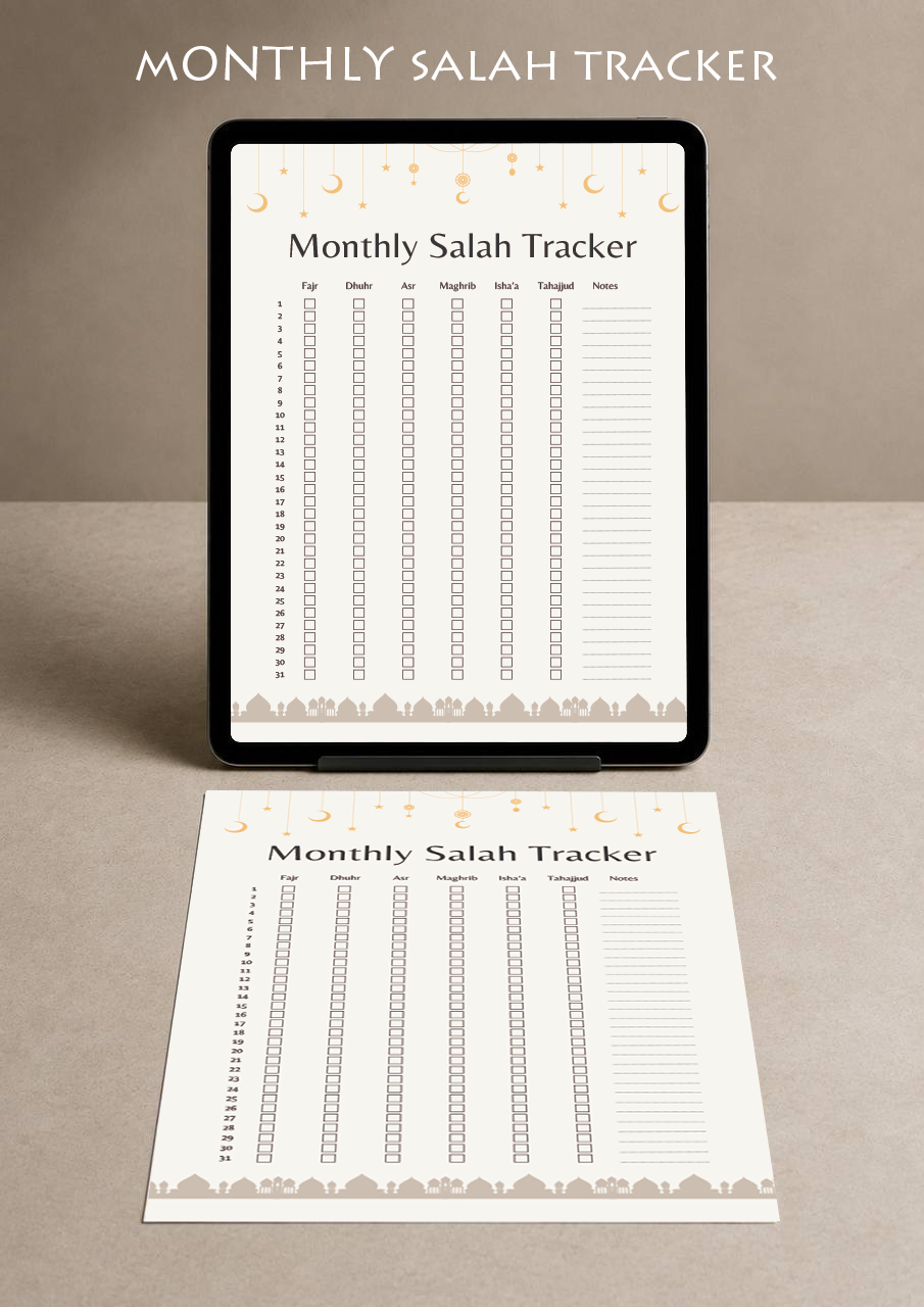 Monthly Salah Tracker
